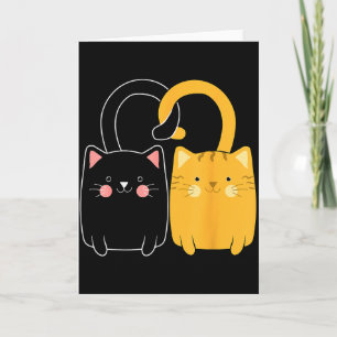 Schwarze und orange Katze Valentine Ginger Cat Val Karte