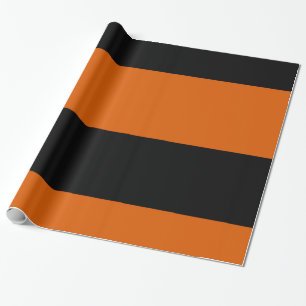 Schwarze und orange Streifen Geschenkpapier