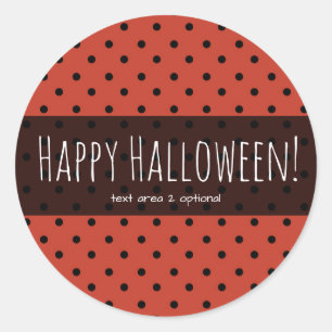 Schwarze und orangefarbene Halloween-Partygeschenk Runder Aufkleber