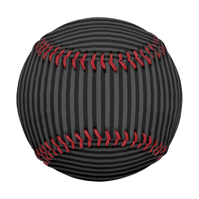 Schwarze und rauchige schwarze schmale vertikale S Baseball (Vorderseite)