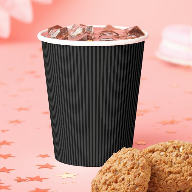 Schwarze und rauchige schwarze schmale vertikale S Pappbecher (Von Creator hochgeladen)