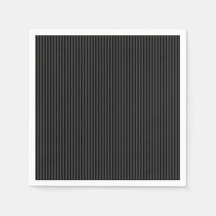 Schwarze und rauchige schwarze schmale vertikale S Serviette
