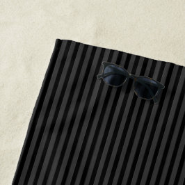 Schwarze und rauchige schwarze schmale vertikale S Strandtuch