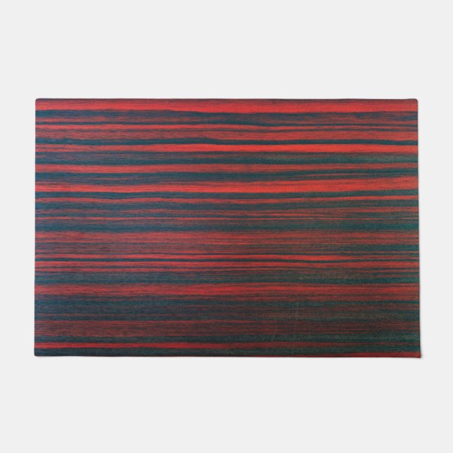 SCHWARZE UND ROTE ABSTRUKTUR FUßMATTE (Vorderseite)