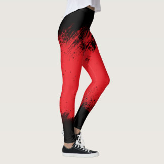 Schwarze und rote Leggings