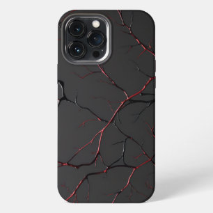Schwarze und rote Venen iPhone 13 Pro Max Hülle
