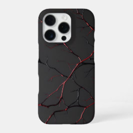 Schwarze und rote Venen iPhone 16 Pro Hülle