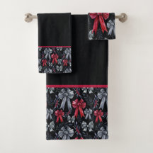 Schwarze und rote Weihnachtsbögen