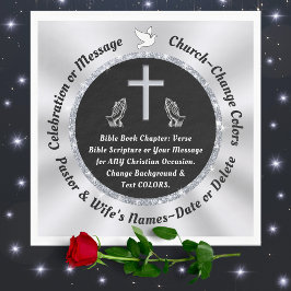 Schwarze und Silberkirche oder Christliche Napkins Serviette