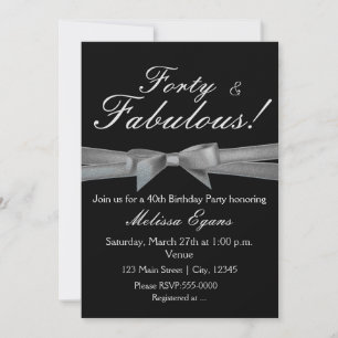 Schwarze und silberne Bogen-Party-Chic-Event-Einla Einladung