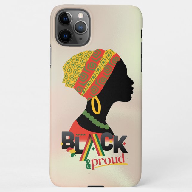 Schwarze und stolze Afrikanerin iPhone Hülle (Rückseite)