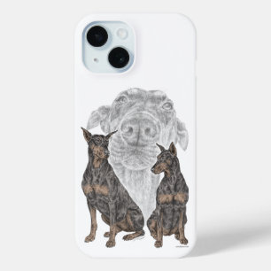 Schwarze und Tan Doberman Hunde Case-Mate iPhone Hülle