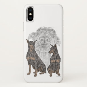 Schwarze und Tan Doberman Hunde Case-Mate iPhone Hülle