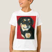 Schwarze und Tan Hunde Lover T - Shirt - Rote Male