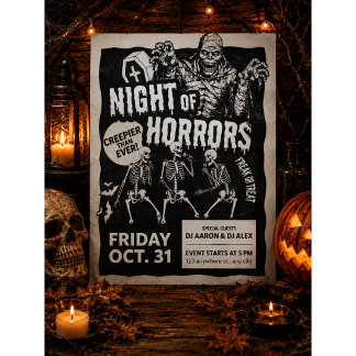 Schwarze und trendige Vintage-Halloween-Einladung Einladung