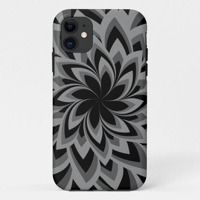 SCHWARZE UND WEISSE BLUME Case-Mate iPhone HÜLLE (Rückseite)