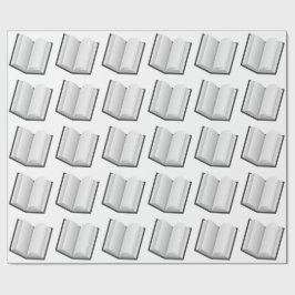 SCHWARZE UND WEISSE BUCHMOTIK GESCHENKPAPIER