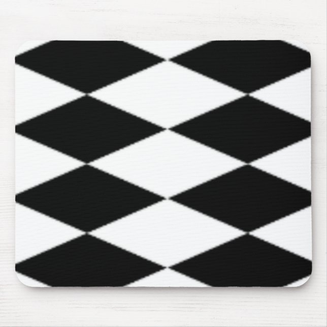 SCHWARZE UND WEISSE DIAMONEN MOUSEPAD (Vorne)