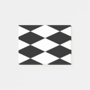SCHWARZE UND WEISSE DIAMONEN POST-IT KLEBEZETTEL