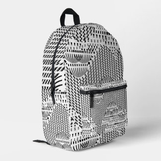SCHWARZE UND WEISSE DOPPEN BEDRUCKTER RUCKSACK