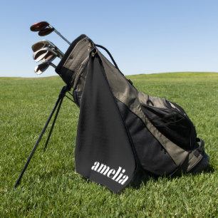 Schwarze und weiße fettgedruckte Typografie person Golfhandtuch