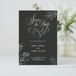 schwarze und weiße formelle klassische Save-the-Da Save The Date