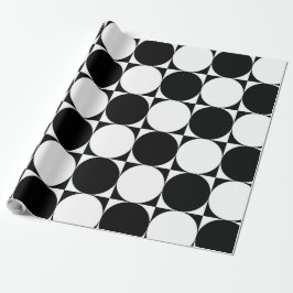 schwarze und weiße geometrische Formen Geschenkpapier