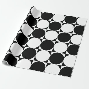 schwarze und weiße geometrische Formen Geschenkpapier