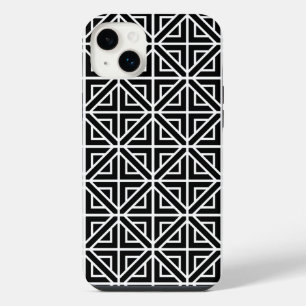 Schwarze und weiße geometrische Formen iPhone 14 Plus Hülle