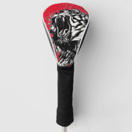 SCHWARZE UND WEISSE GOLFKOPFDECKE IN ROT GOLF HEADCOVER