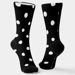 Schwarze und weiße große Polka-Punkte Socken