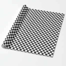 Schwarze und [weiße] Karos Kleine Schachbretter au Geschenkpapier