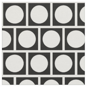 Schwarze und weiße Kreise und Quadrate Stoff