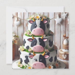 SCHWARZE UND WEISSE KUCHKUCHEN GEBURTSTAG EINLADUNG