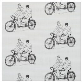 SCHWARZE UND WEISSE KUPPLUNG IN RETRO-TANDEM-FAHRR STOFF