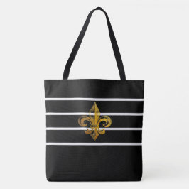 SCHWARZE UND WEISSE LILIE-DESIGN TOTE BAG TASCHE