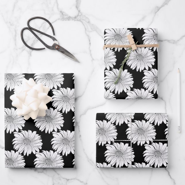 Schwarze und weiße Milchsorten Geschenkpapier Set (Vorderseite)