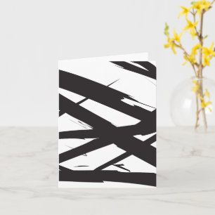 Schwarze und weiße moderne abstrakte Kunst Linien  Karte