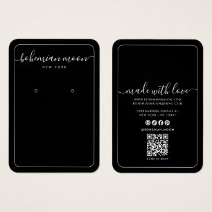 Schwarze und weiße moderne Ohrring-Displaykarte mi