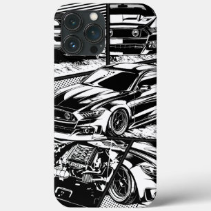 SCHWARZE UND WEISSE MUSKELMUSKELMÖBEL Case-Mate iPhone HÜLLE