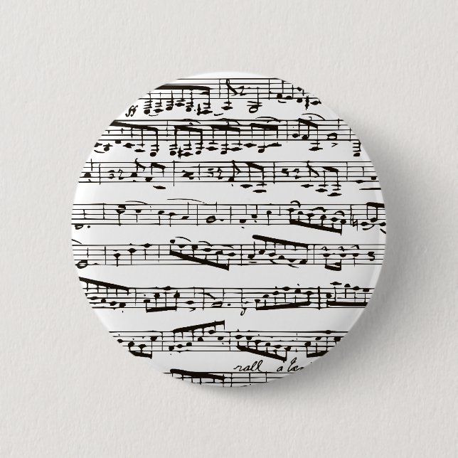 Schwarze und weiße Noten Button (Vorderseite)