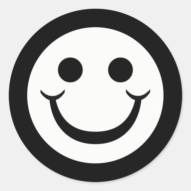 SCHWARZE UND WEISSE OBERFLÄCHE RUNDER AUFKLEBER (Vorderseite)