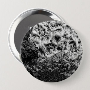Schwarze und weiße Ozeanwellen-Runduntersetzer Button