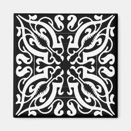 SCHWARZE UND WEISSE SCHEIBE MAGNET