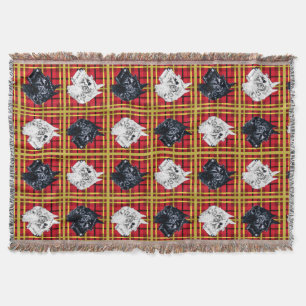 Schwarze und weiße Schottische Terrier Scottie Dog Decke