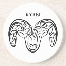 Schwarze und weiße Stammziege / Schafe Getränkeuntersetzer