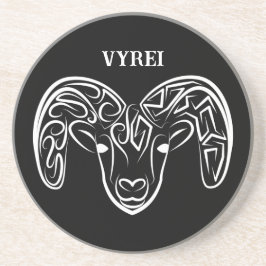 Schwarze und weiße Stammziege / Schafe Getränkeuntersetzer