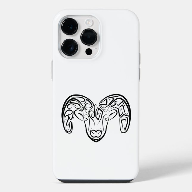 Schwarze und weiße Stammziege / Schafe iPhone 14 Pro Max Hülle (Rückseite)