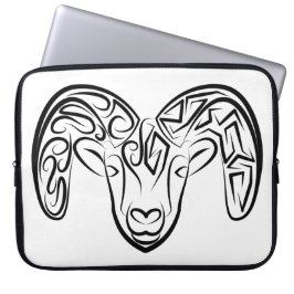 Schwarze und weiße Stammziege / Schafe Laptopschutzhülle