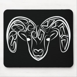 Schwarze und weiße Stammziege / Schafe Mousepad